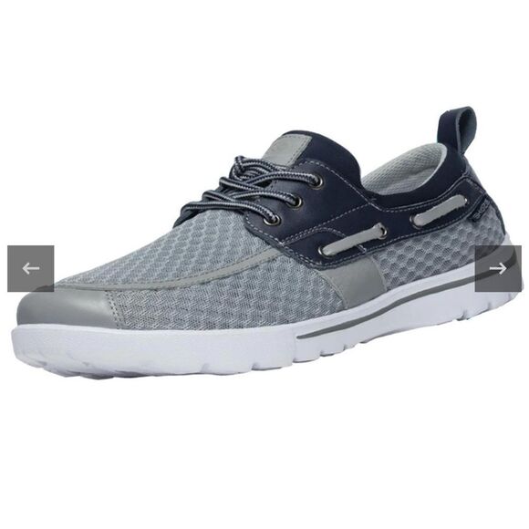 Del Marina 3-01 Skuze men’s boat shoes size 11.5 gray navy mesh - Picture 1 of 6